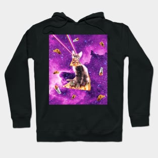 Outer Space Pizza Cat - Rainbow Laser, Taco, Burrito Hoodie